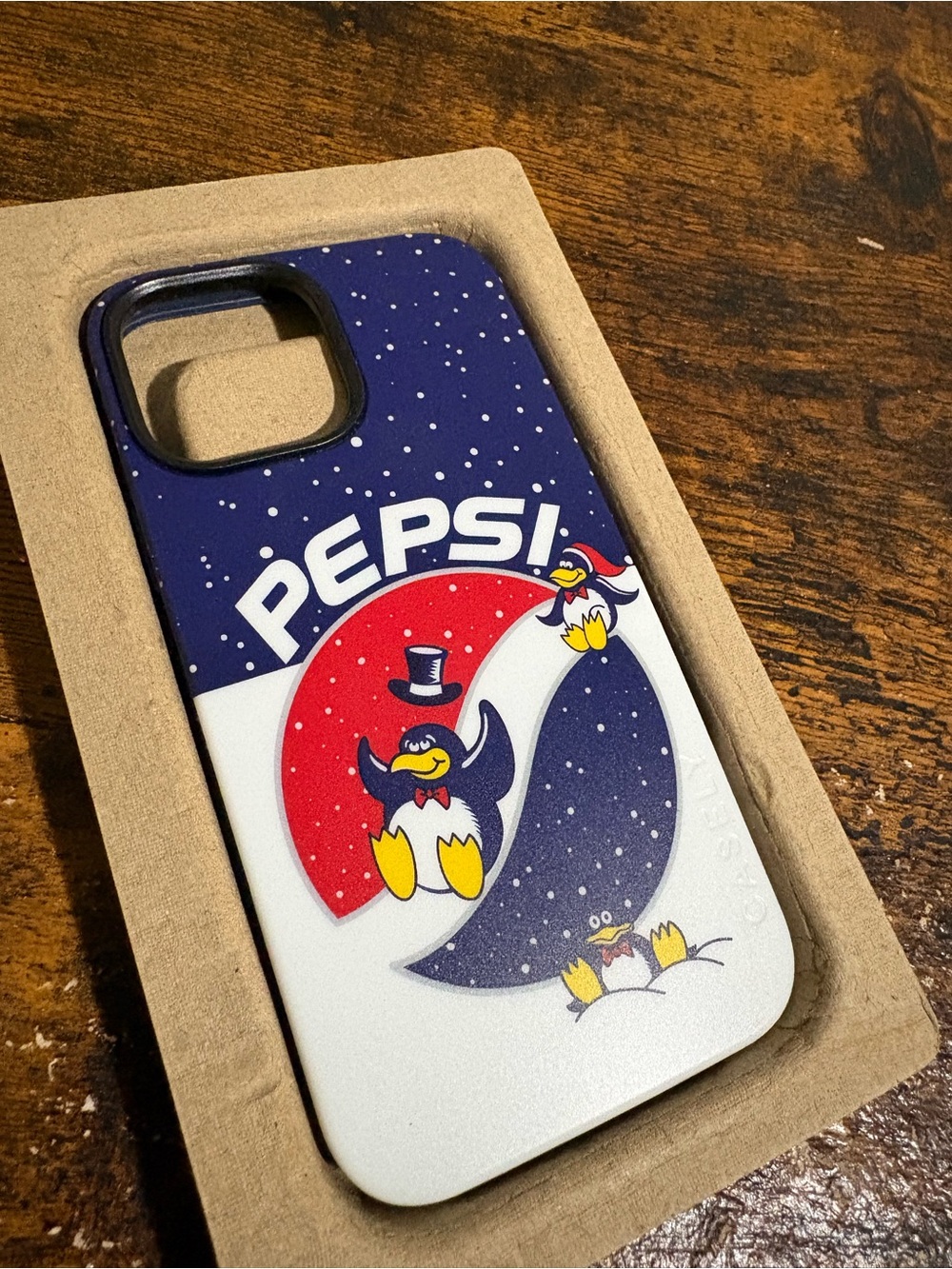 Pepsi Navy, Red & White Penguin Graphic Phone Case
